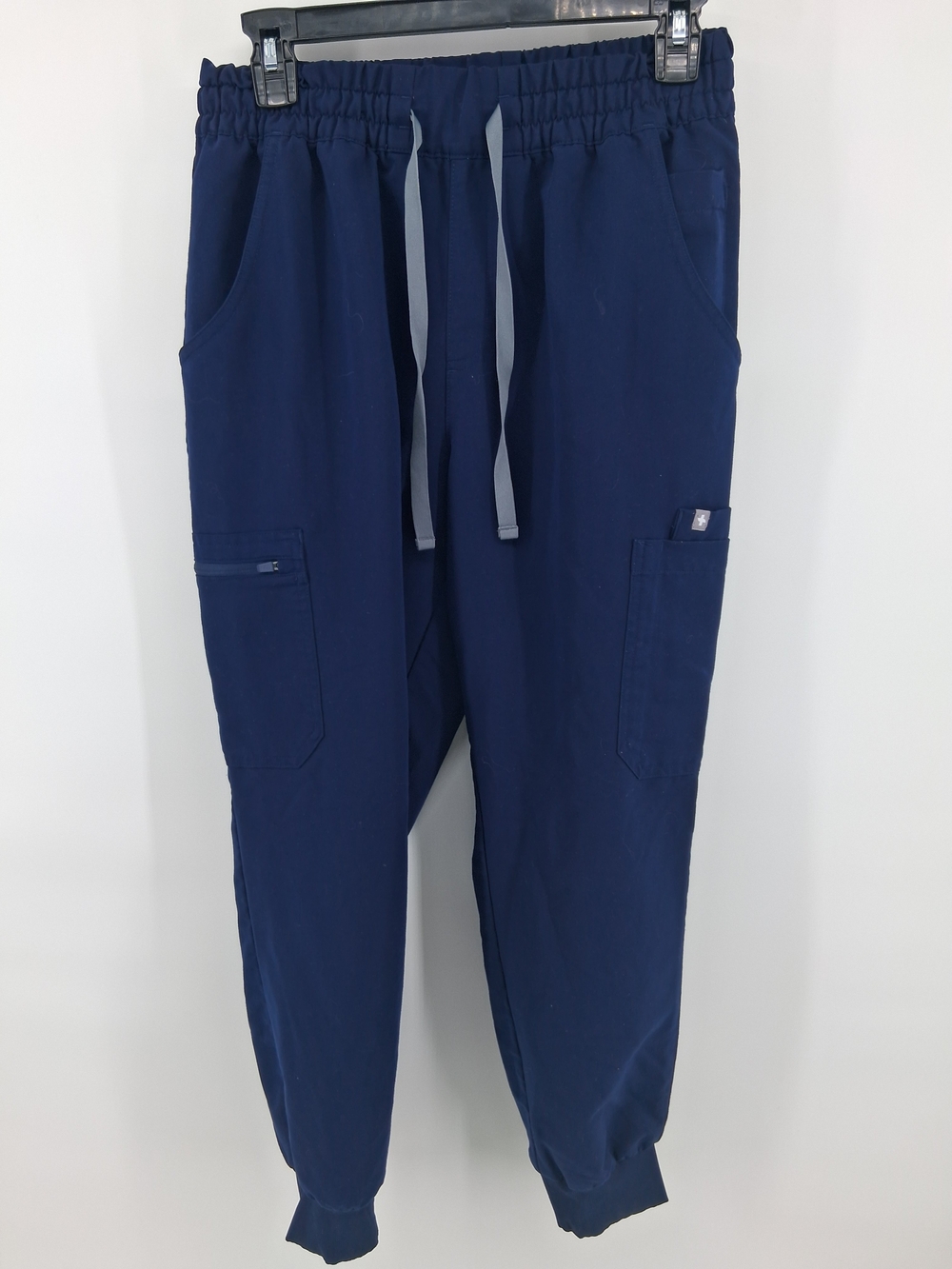 Figs Womens Navy Blue Jogger Scrub Pants with Drawstring